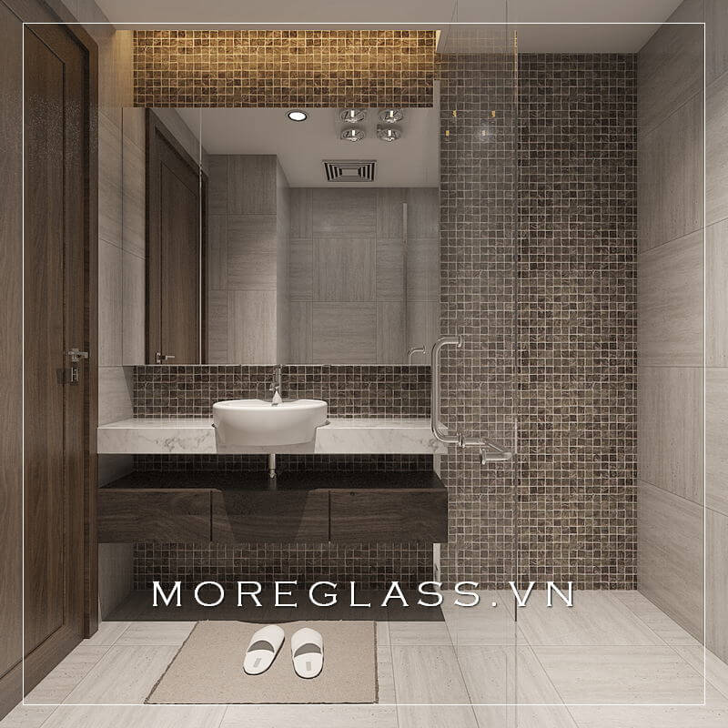 Mẫu vách kính phòng tắm đứng đẹp